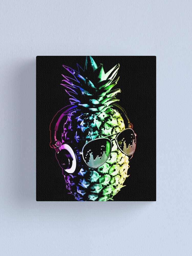 Alternate view of Rainbow Pineapple DJ Canvas Print