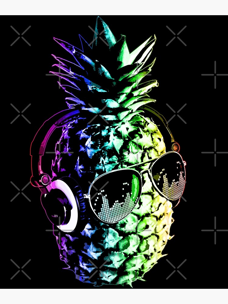 Rainbow Pineapple DJ by robotface