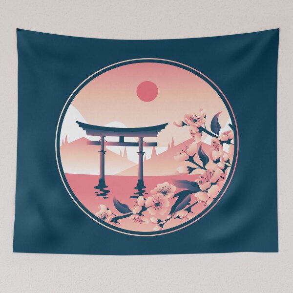 Item preview, Cherry Blosoms At Miyajima Torii designed and sold by Robert Lynch.