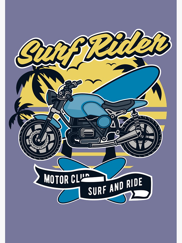 "Surf Rider Motor Club" Sticker for Sale by Mohlala Redbubble