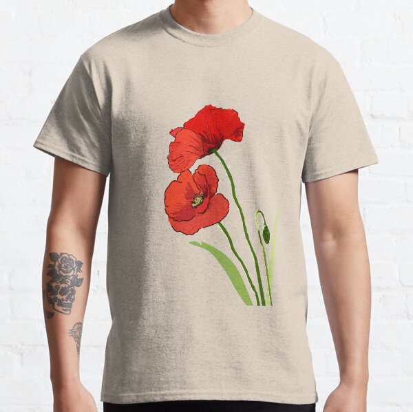 Red poppy flower Classic T-Shirt