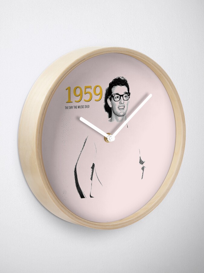 Alternate view of Buddy Holly Clock