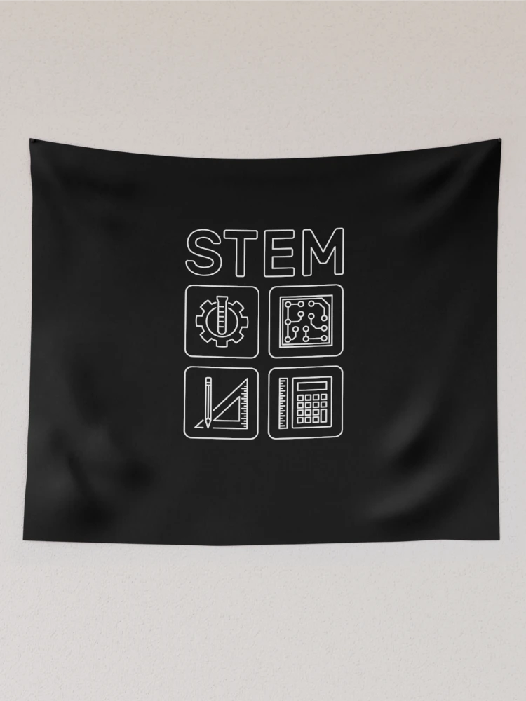 Aperçu 2 sur 3. Tentures avec l'œuvre STEM Science Technology Engineering Math créée et vendue par venomousvector.