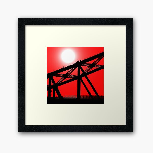 Climbing the Sydney Harbour Bridge Framed Art Print