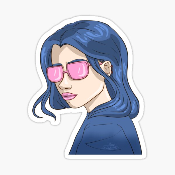 Pink lips Sticker