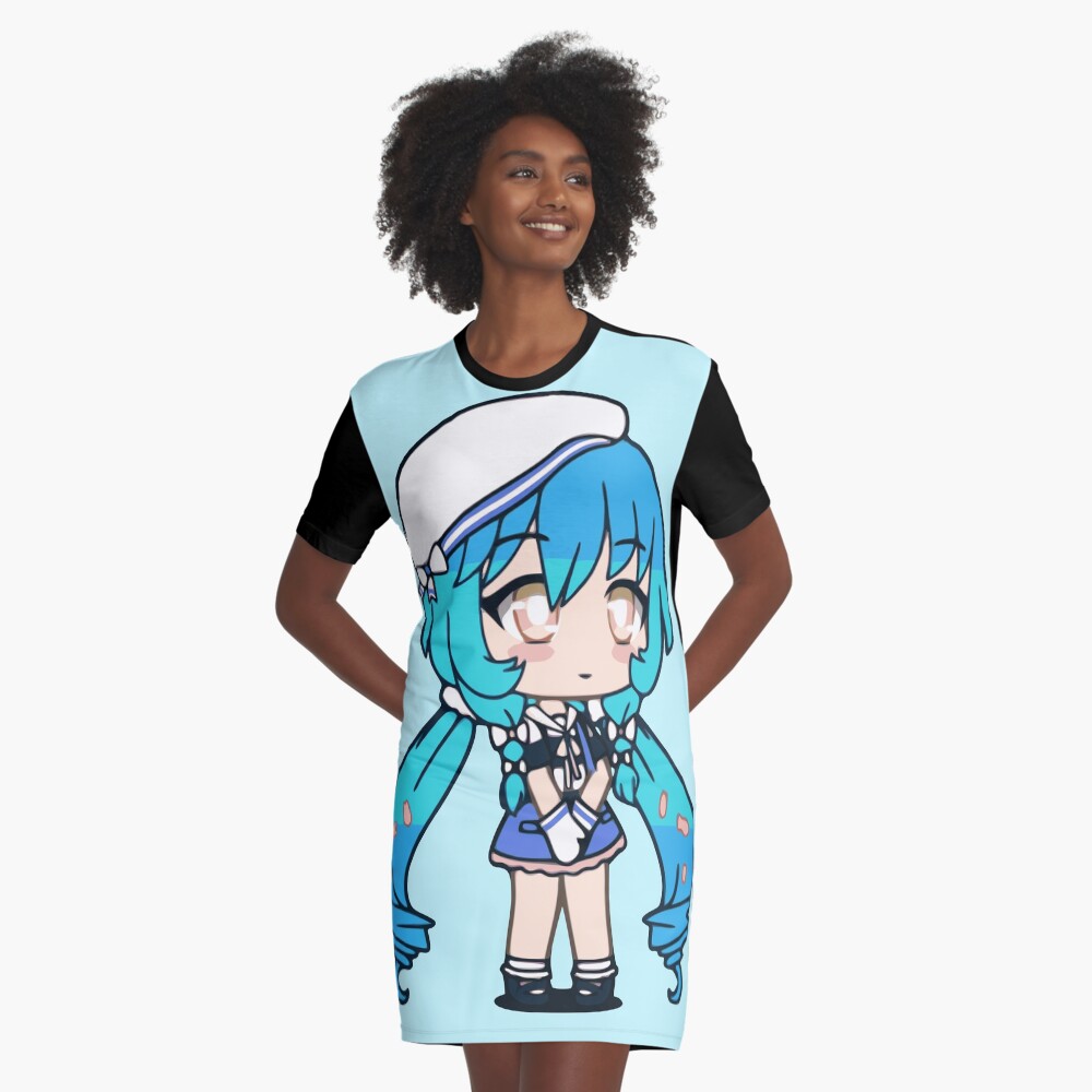 Gacha Life Mizumi vestido sem mangas para mulheres, roupas