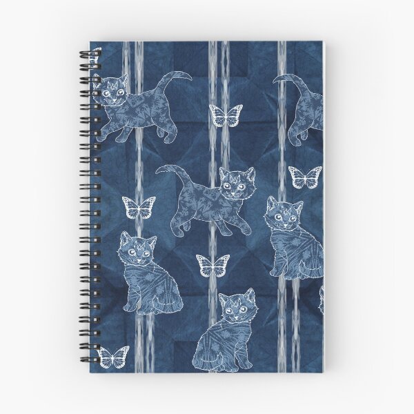 Item preview, Shibori cats and butterflyes designed and sold by Snaret.