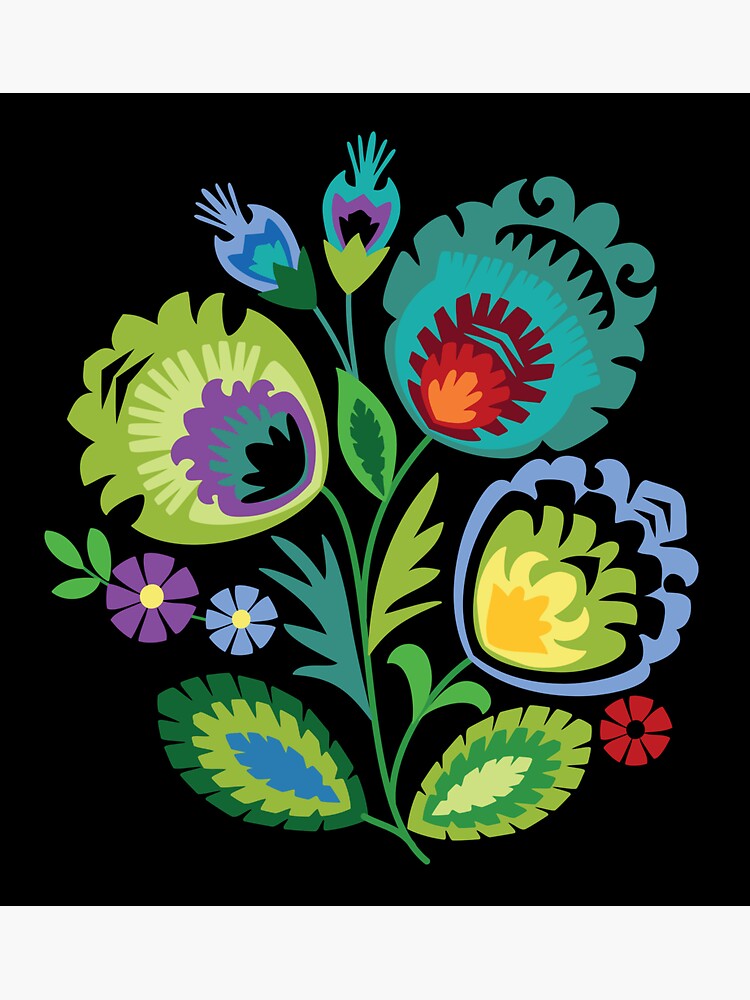 Folk Floral Stickers