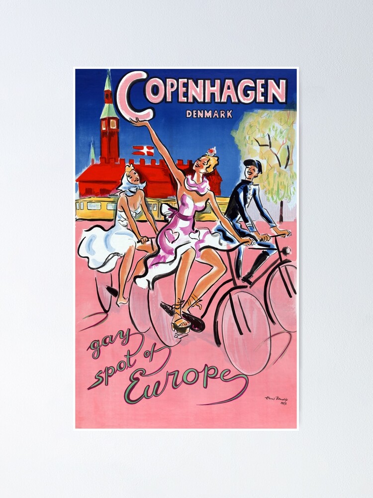 US dollar koffie Gepland Copenhagen Vintage Travel Poster Restored" Poster for Sale by  vintagetreasure | Redbubble