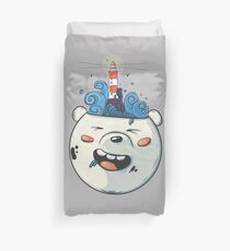 Ice Bear Get Idea. We Bare Bears fan art. Duvet Cover