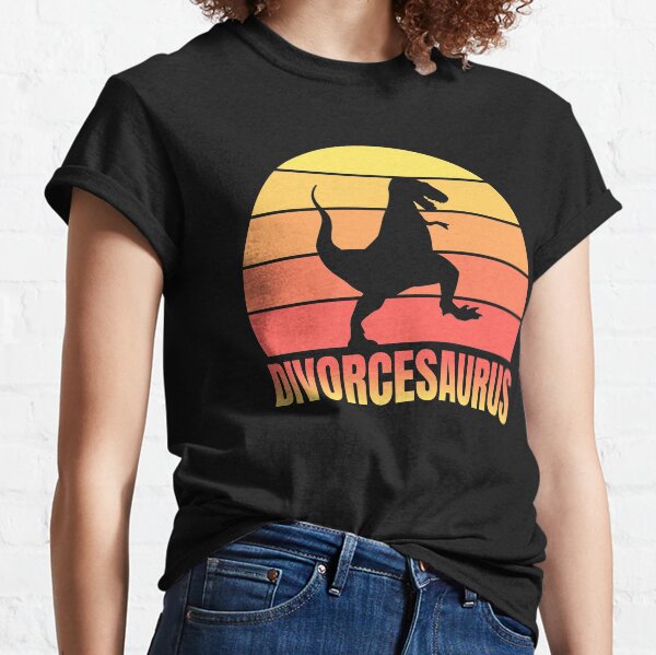 Lustiger Scheidungs-Dinosaurier Classic T-Shirt