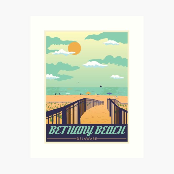 Bethany Beach Travel Poster Art Print