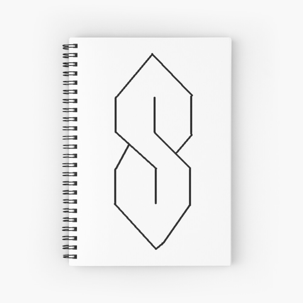 S: Monogram Initial S Notebook, Graffiti & White Brick Wall 8.5 x 11