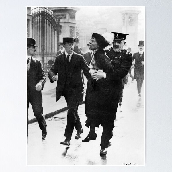 Item preview, Suffragette Emmeline Pankhurst Being Arrested (May 1914) designed and sold by allhistory.