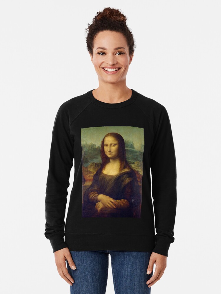 Leonardo Da Vinci Mona Lisa T Shirt Gioconda Reproduction Sketch Artwork For Posters Prints Tshirts Men Women Kids Lightweight Sweatshirt By Clothorama Redbubble