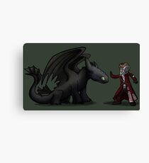 Easy boy.... Canvas Print