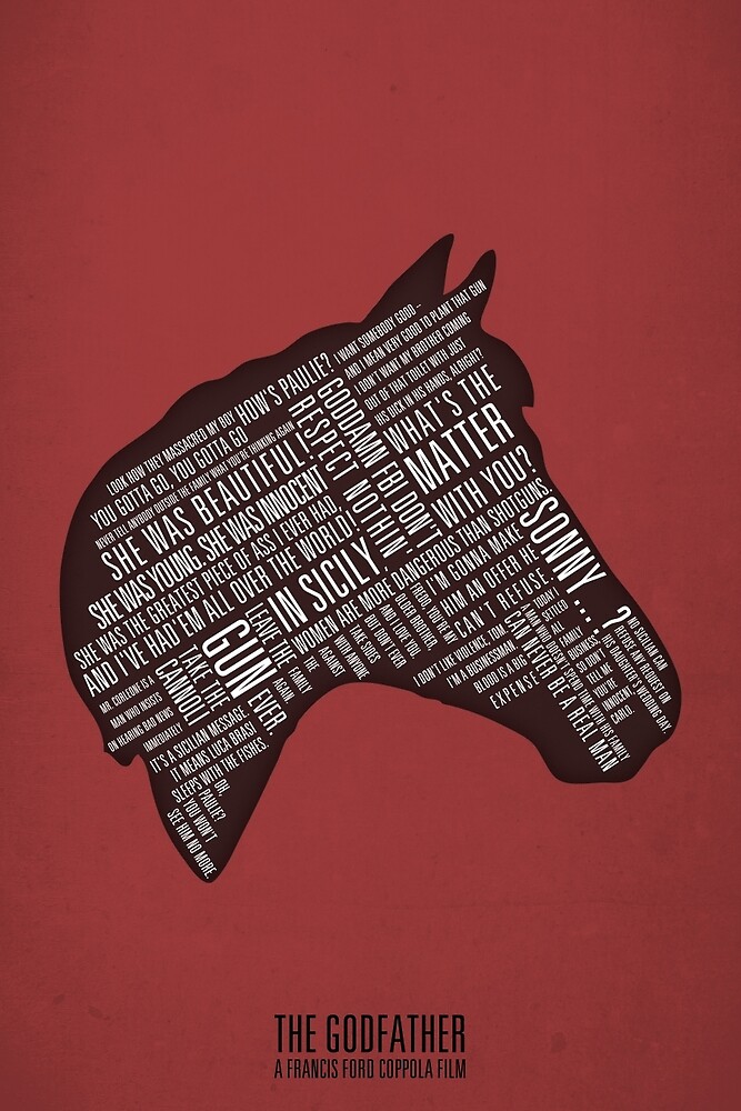 "Godfather Horses Head Quotes Print" by smprintsuk Redbubble