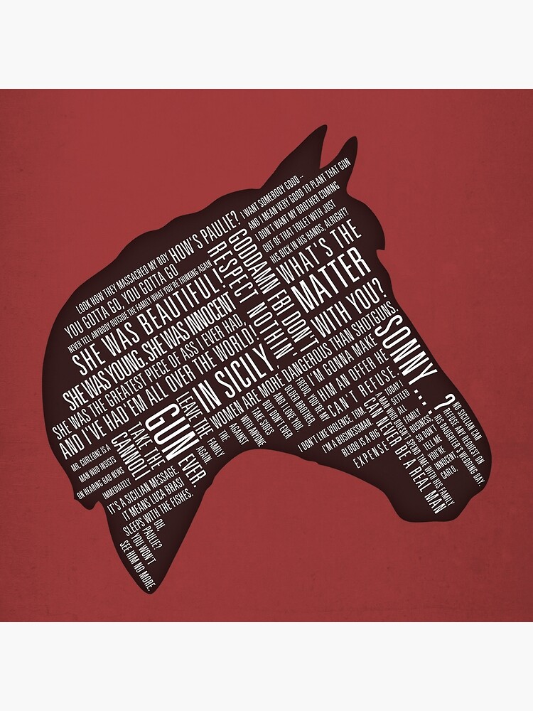 "Godfather Horses Head Quotes Print" Throw Pillow by smprintsuk