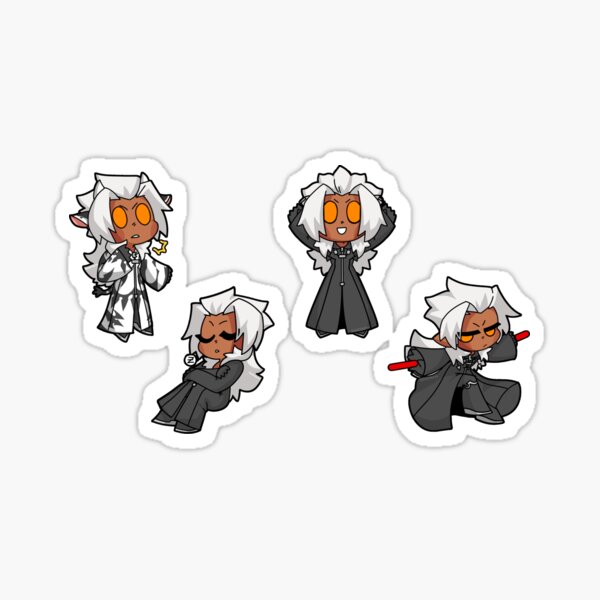 Vista previa del artículo con la obra «Paquete de Pegatinas Xemnas», diseñado y vendido por MintySkulls.