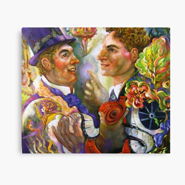 P.T. BARNUM, JEAN COCTEAU CONFERENCING Canvas Print