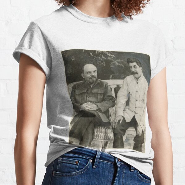 Heavily #retouched #photograph of #Stalin and #Lenin Classic T-Shirt