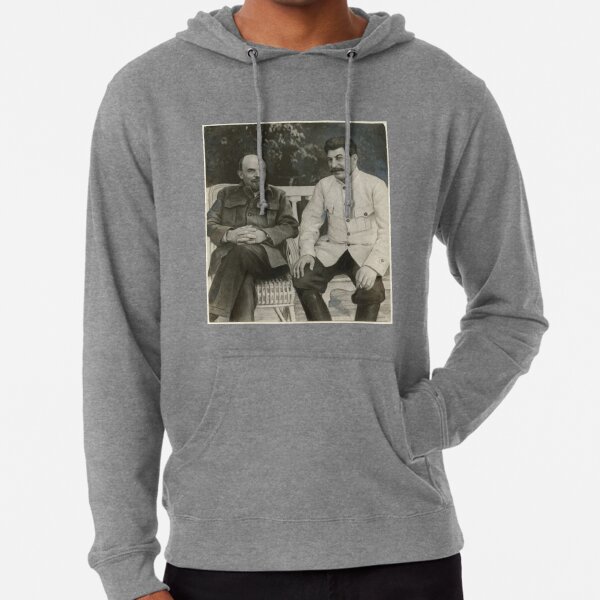 Heavily #retouched #photograph of #Stalin and #Lenin Lightweight Hoodie