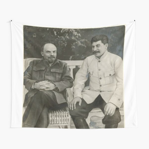 Heavily #retouched #photograph of #Stalin and #Lenin Tapestry