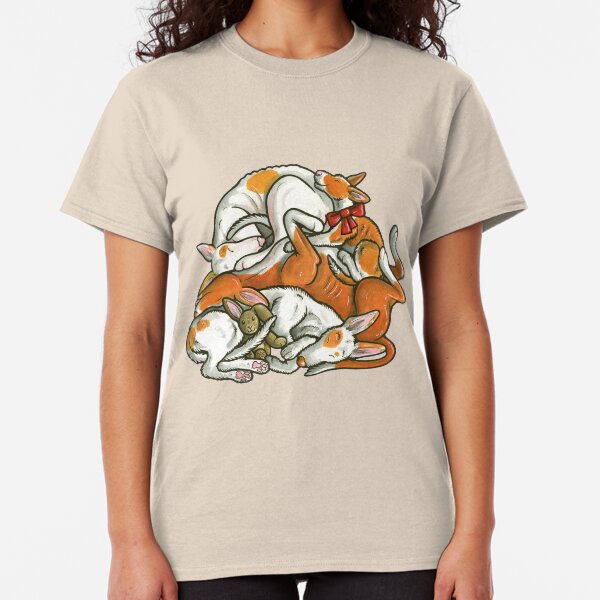 Sleeping pile of Ibizan Hound dogs Classic T-Shirt