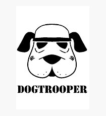 Dog Trooper funny logo Photographic Print