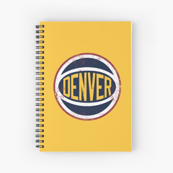 Denver Retro Ball - Gold Spiral Notebook
