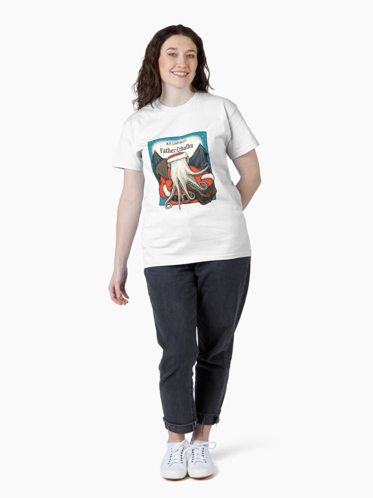 Thumbnail 4 of 7, Classic T-Shirt, Father Cthulhu designed and sold by SlideRulesYou.