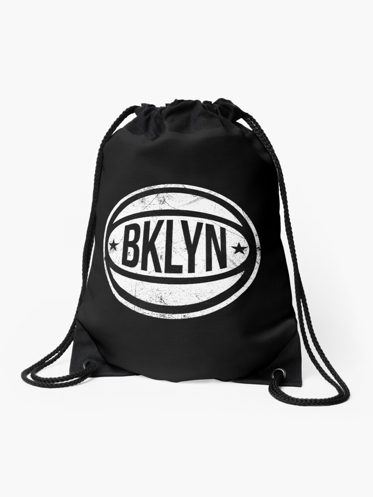 Thumbnail 1 of 3, Drawstring Bag, Brooklyn Retro Ball - Black designed and sold by SaturdayACD.