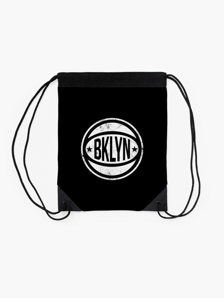 Thumbnail 2 of 3, Drawstring Bag, Brooklyn Retro Ball - Black designed and sold by SaturdayACD.