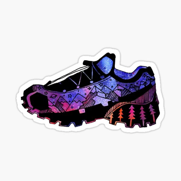 Trail Running Cosmic Mountain Shoe Sticker