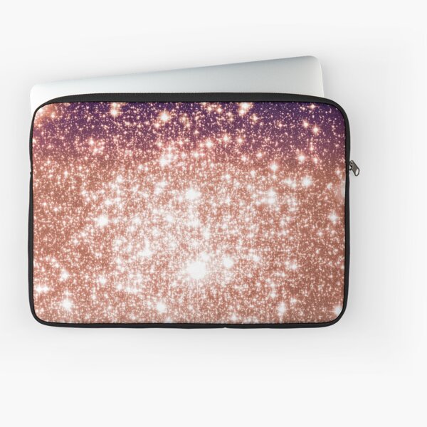 Galaxy Sparkle Stars Eggplant Champagne Ombre Laptop Sleeve