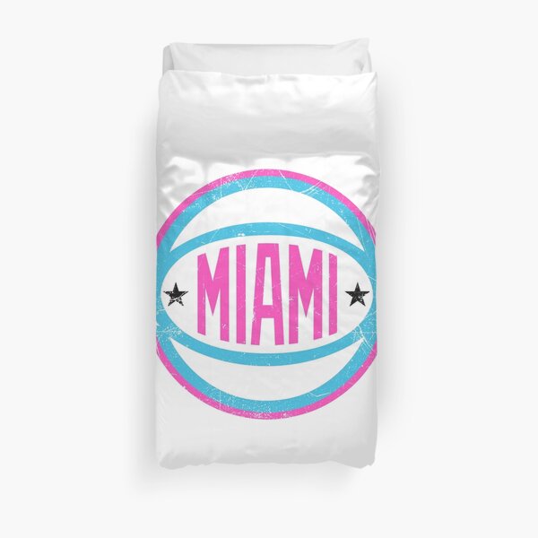 Miami Retro Ball - White Duvet Cover