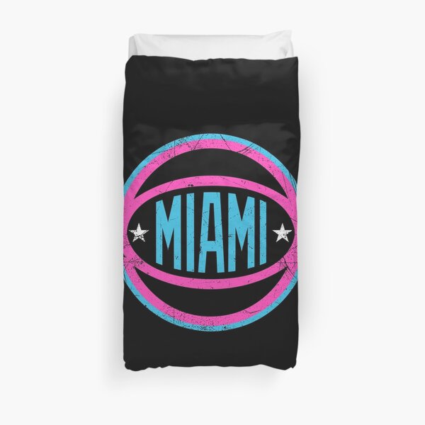 Miami Retro Ball - Black 2 Duvet Cover