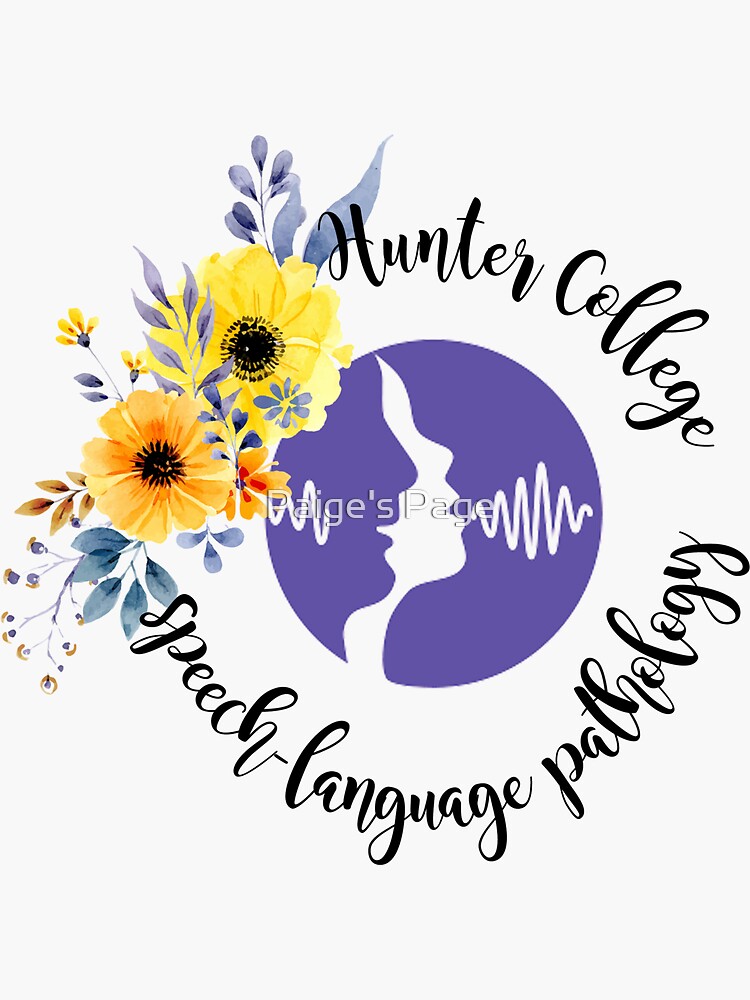 Pegatina «Hunter College Patología del habla y lenguaje» de pgdistefano