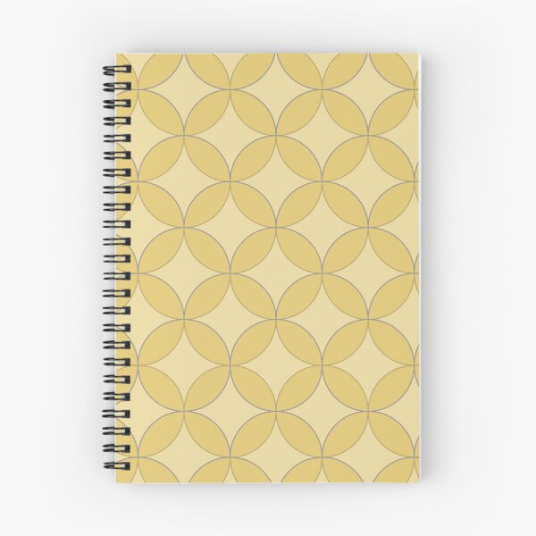 Item preview, Paler Light Mustard Yellow and Grey Circle Lattice Minimalist Geometric Pattern designed and sold by kierkegaard.