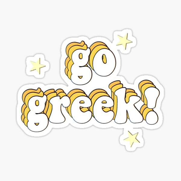 sorority and fraternity go greek Sticker