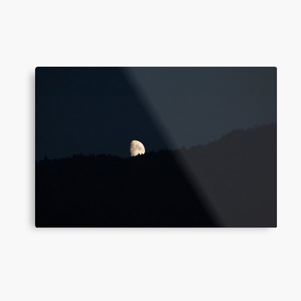 Moon peering over the hillside, Bolzano/Bozen, Italy Metal Print