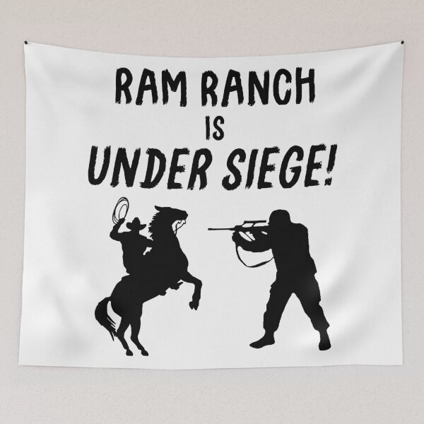 Item preview, Ram Ranch Is Under Siege! - Black designed and sold by FuzzCanyon.