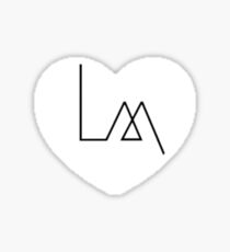 lea michele "louder" inspired heart (white) Sticker