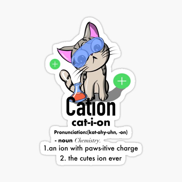 "Cute Science Cat Cation Chemistry design Chemistry Humor graphic