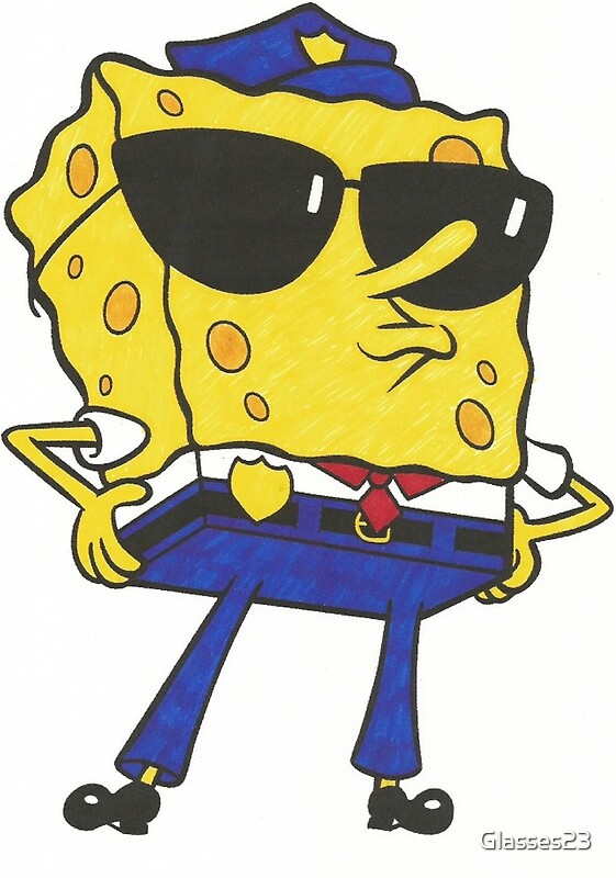 Spongebob Police By Glasses23 Redbubble