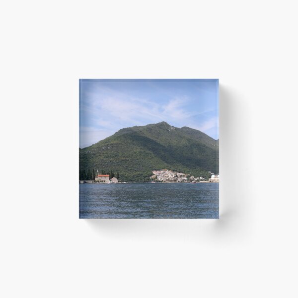 Item preview, Saint George and Our Lady of the Rocks islands landscape Perast Bay of Kotor Montenegro designed and sold by goceris.