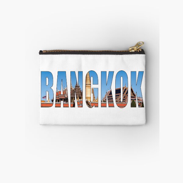 Item preview, Bangkok Temple Skyline Photo Typography Thailand designed and sold by VintCam.