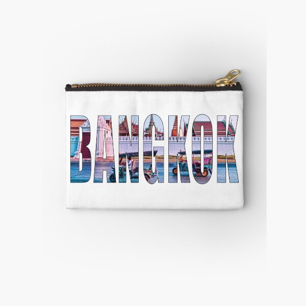 Item preview, Bangkok Tuk-Tuk And Skyline Photo Typography Thailand designed and sold by VintCam.
