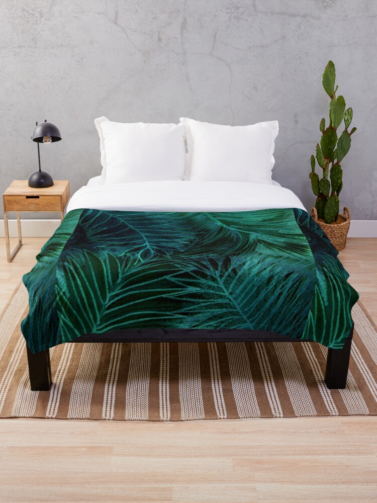 tropical palm leaf plush