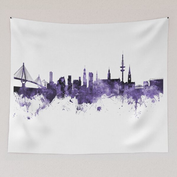 Artikelvorschau, Hamburg Germany Skyline entworfen und verkauft von ArtPrints.